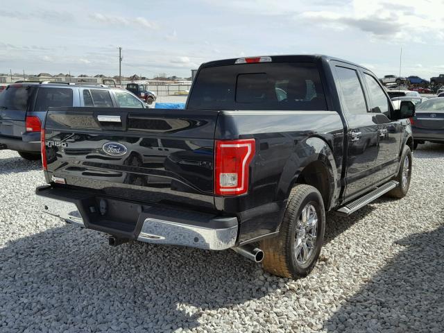 1FTEW1CG2FKE14512 - 2015 FORD F150 SUPER BLACK photo 4