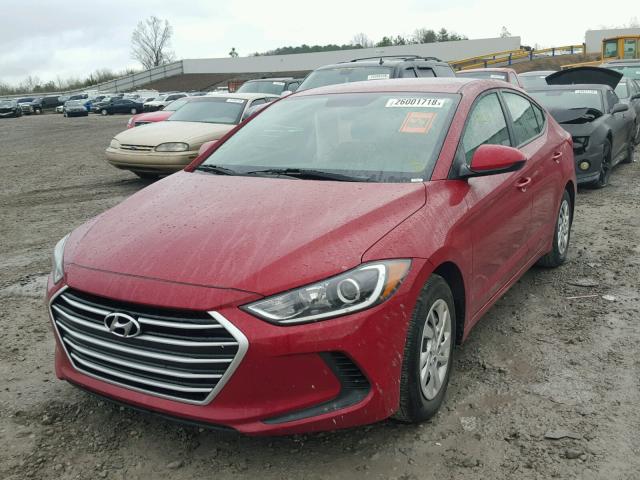 KMHD74LF8HU073458 - 2017 HYUNDAI ELANTRA SE RED photo 2