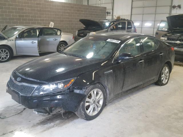 KNAGN4A70B5102968 - 2011 KIA OPTIMA EX BLACK photo 2