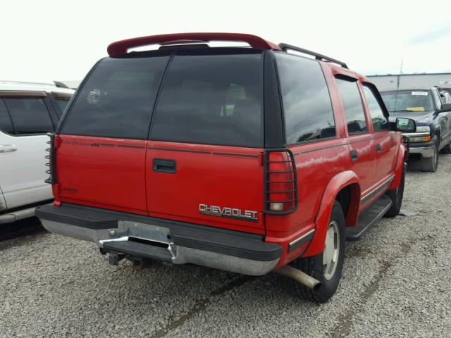 1GNEK13R3XJ385923 - 1999 CHEVROLET TAHOE K150 RED photo 4