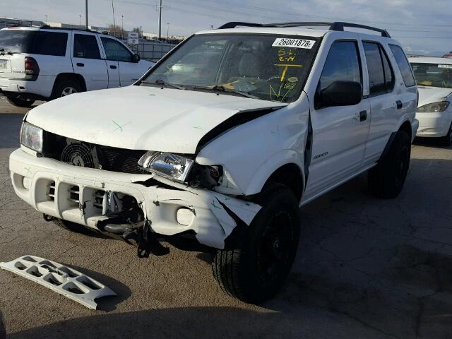 4S2DM58W014354997 - 2001 ISUZU RODEO S WHITE photo 2