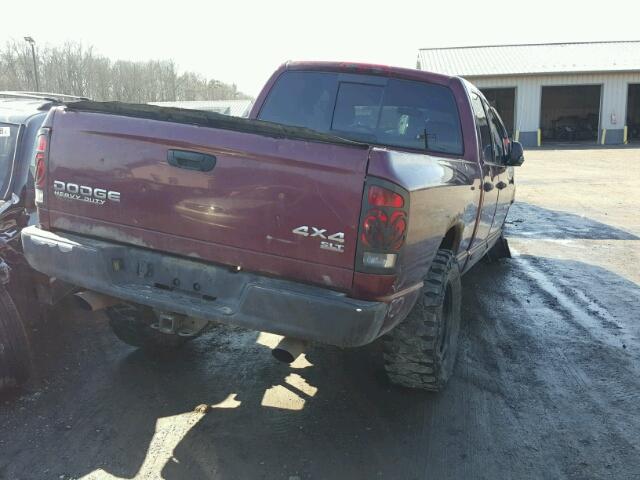 1D7KU28D13J594716 - 2003 DODGE RAM 2500 S RED photo 4