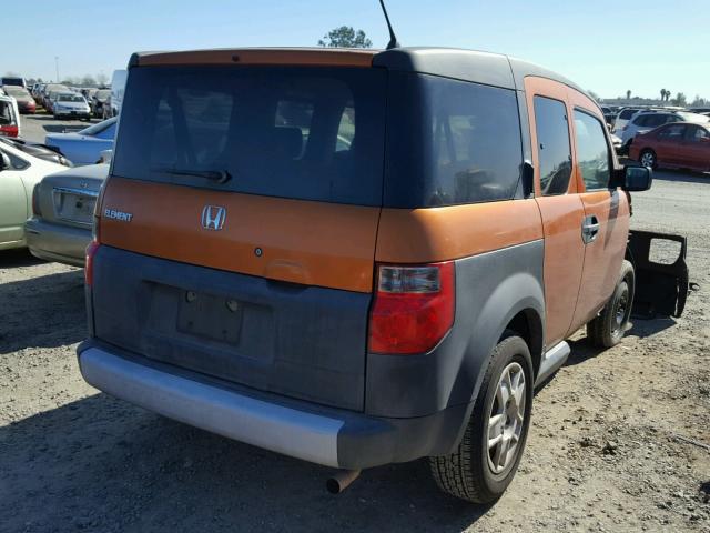 5J6YH18337L003591 - 2007 HONDA ELEMENT LX ORANGE photo 4