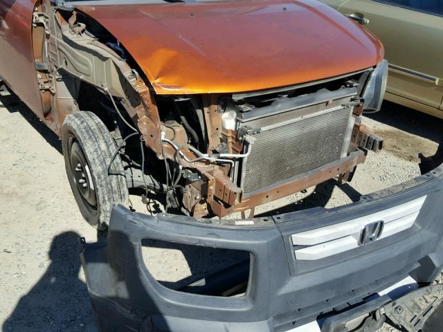 5J6YH18337L003591 - 2007 HONDA ELEMENT LX ORANGE photo 9