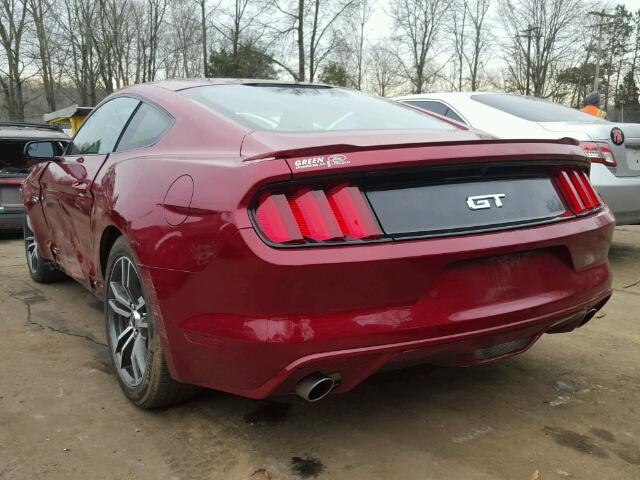 1FA6P8CF7H5316259 - 2017 FORD MUSTANG GT RED photo 3