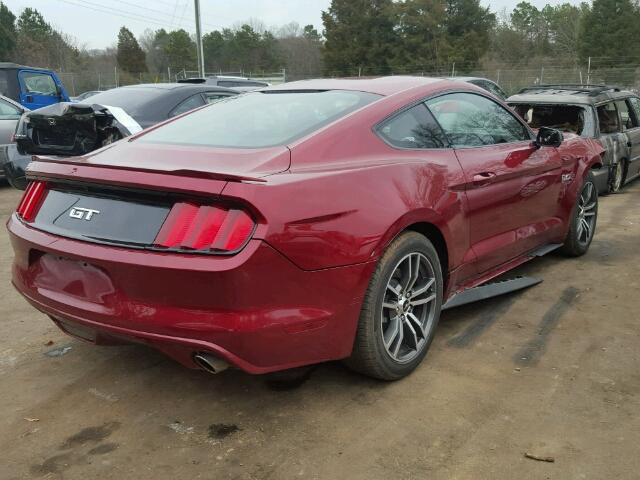 1FA6P8CF7H5316259 - 2017 FORD MUSTANG GT RED photo 4