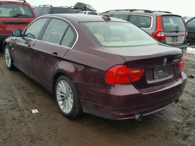 WBAPN73529A265586 - 2009 BMW 335 D BURGUNDY photo 3