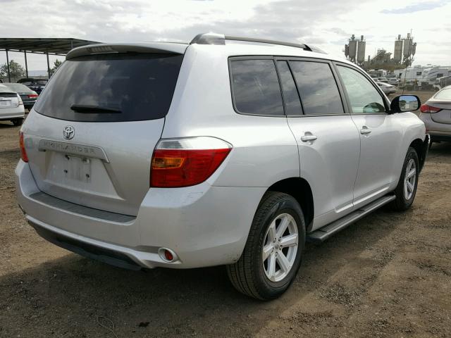 5TDZA3EH1AS003993 - 2010 TOYOTA HIGHLANDER SILVER photo 4