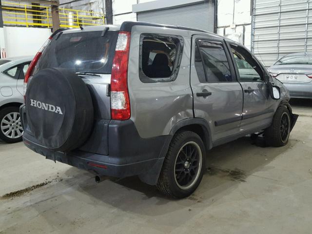 JHLRD78516C045060 - 2006 HONDA CR-V LX SILVER photo 4