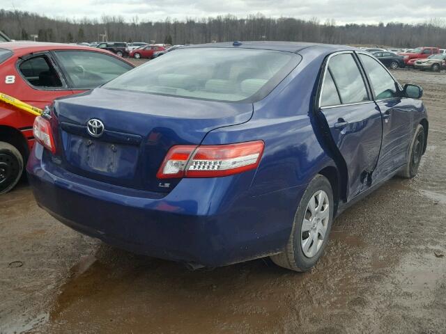 4T1BF3EK9AU534526 - 2010 TOYOTA CAMRY BASE BLUE photo 4