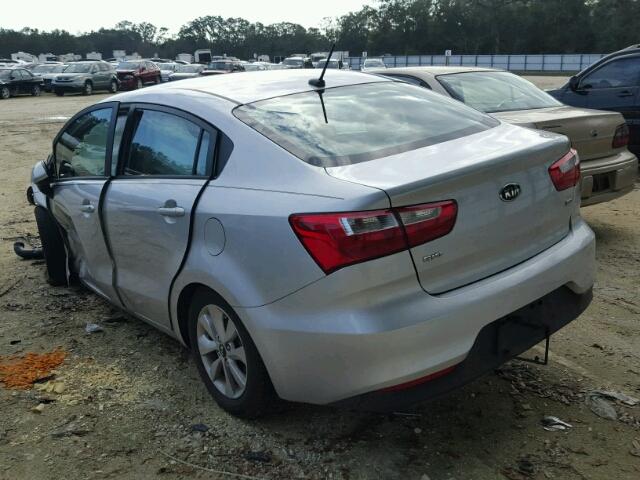 KNADM4A34H6062366 - 2017 KIA RIO LX SILVER photo 3