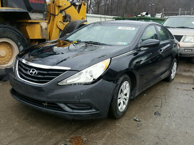 5NPEB4ACXCH382755 - 2012 HYUNDAI SONATA GLS BLACK photo 2