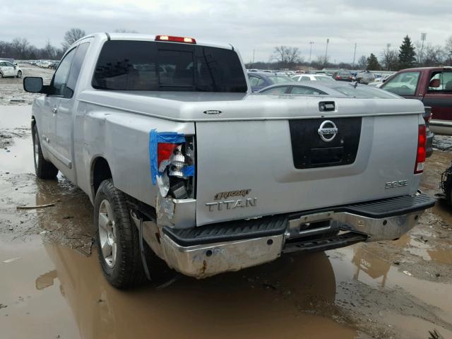 1N6BA06A55N544698 - 2005 NISSAN TITAN XE SILVER photo 3