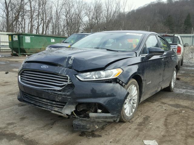 3FA6P0UU0ER134474 - 2014 FORD FUSION S H BLUE photo 2