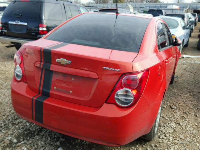 1G1JA5SH2D4185502 - 2013 CHEVROLET SONIC LS ORANGE photo 4