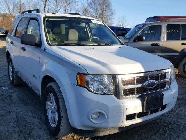 1FMCU59369KC41411 - 2009 FORD ESCAPE HYB WHITE photo 1