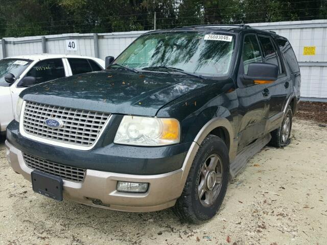 1FMEU17W54LA14373 - 2004 FORD EXPEDITION GREEN photo 2