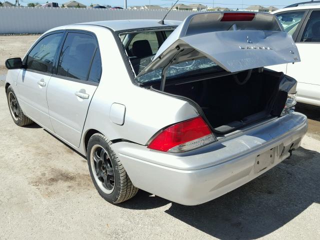 JA3AJ26E63U110434 - 2003 MITSUBISHI LANCER ES SILVER photo 3