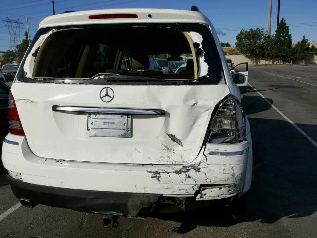 4JGBF71E37A253209 - 2007 MERCEDES-BENZ GL 450 4MA WHITE photo 9