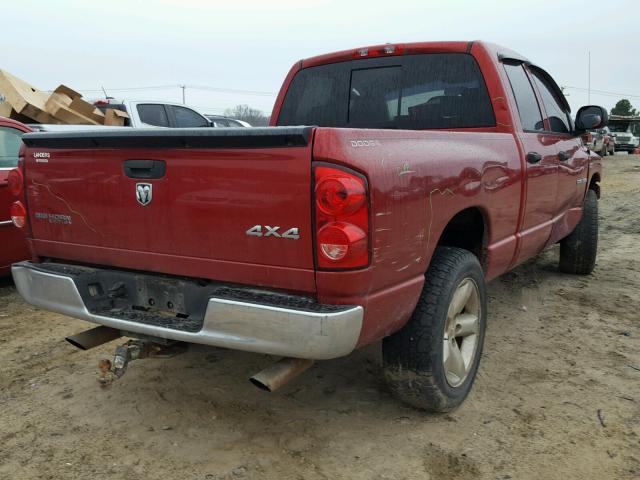 1D7HU18207S189319 - 2007 DODGE RAM 1500 S RED photo 4