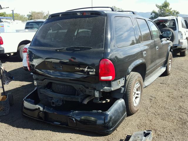 1D4HS58Z53F562946 - 2003 DODGE DURANGO SL BLACK photo 4