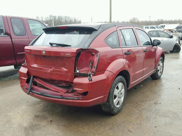 1B3HB28A99D204552 - 2009 DODGE CALIBER SE BURGUNDY photo 4