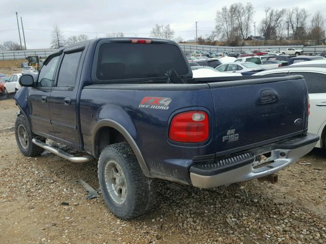 1FTRW08L02KA73106 - 2002 FORD F150 SUPER BLUE photo 3