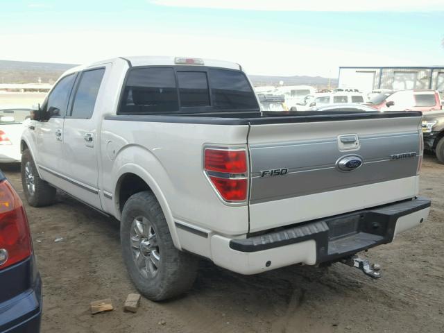1FTFW1ET7BFD30252 - 2011 FORD F150 SUPER WHITE photo 3