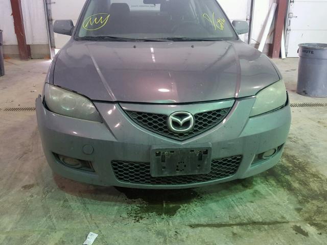 JM1BK32F781136296 - 2008 MAZDA 3 I GRAY photo 9