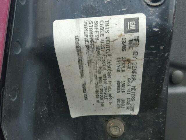 1G8AL55F96Z167316 - 2006 SATURN ION LEVEL მუქწითელი ფოტო 10