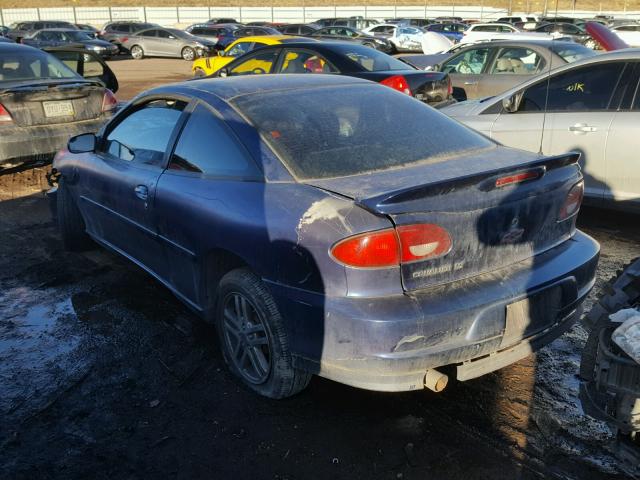 1G1JH12F427469678 - 2002 CHEVROLET CAVALIER L BLUE photo 3