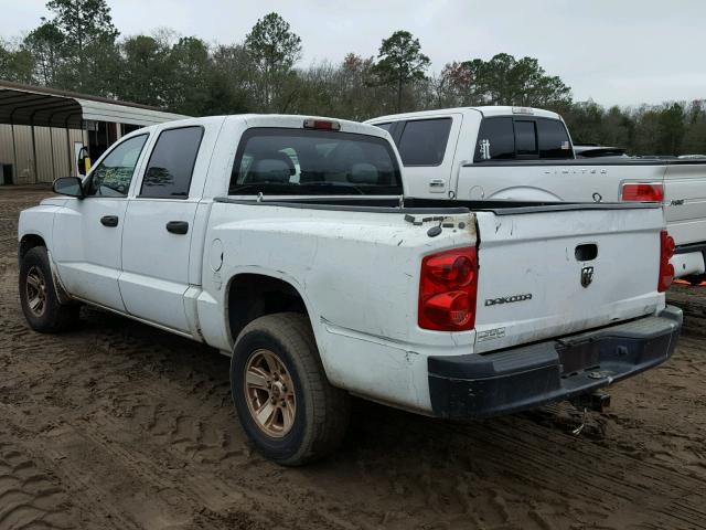 1D7HE38K38S570012 - 2008 DODGE DAKOTA SXT WHITE photo 3