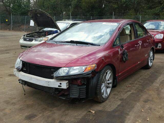 1HGFA16596L041851 - 2006 HONDA CIVIC LX MAROON photo 2