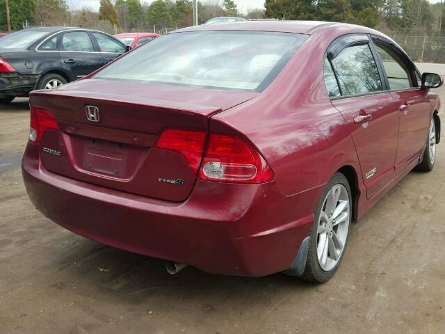 1HGFA16596L041851 - 2006 HONDA CIVIC LX MAROON photo 4