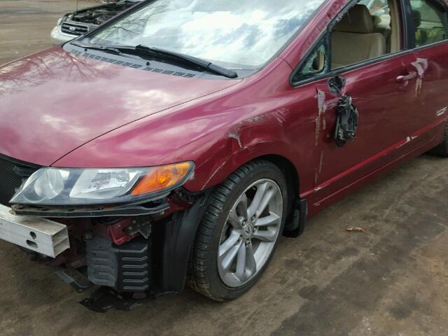 1HGFA16596L041851 - 2006 HONDA CIVIC LX MAROON photo 9