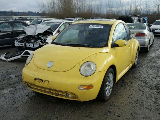 3VWCK31C25M410107 - 2005 VOLKSWAGEN NEW BEETLE YELLOW photo 2