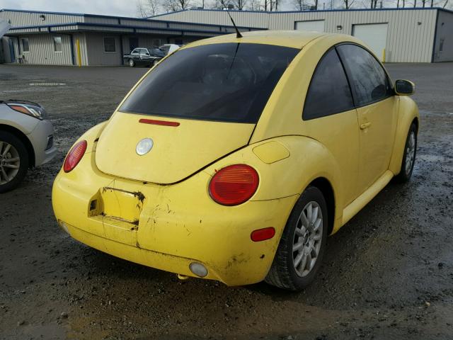 3VWCK31C25M410107 - 2005 VOLKSWAGEN NEW BEETLE YELLOW photo 4