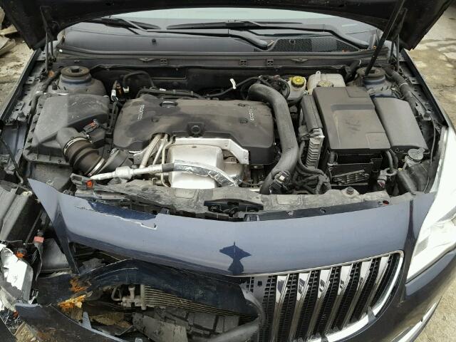 2G4GK5EX1F9271283 - 2015 BUICK REGAL BLUE photo 7