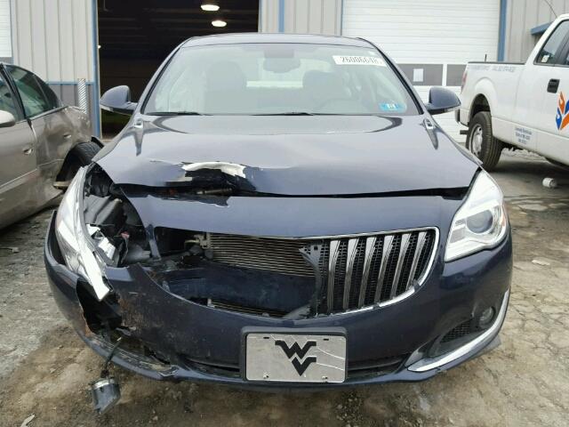 2G4GK5EX1F9271283 - 2015 BUICK REGAL BLUE photo 9
