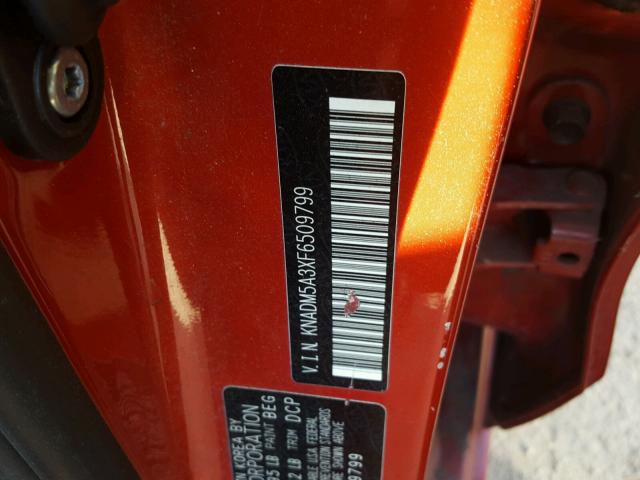KNADM5A3XF6509799 - 2015 KIA RIO LX Կարմիր լուսանկար 10