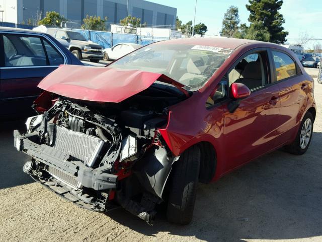 KNADM5A3XF6509799 - 2015 KIA RIO LX Կարմիր լուսանկար 2