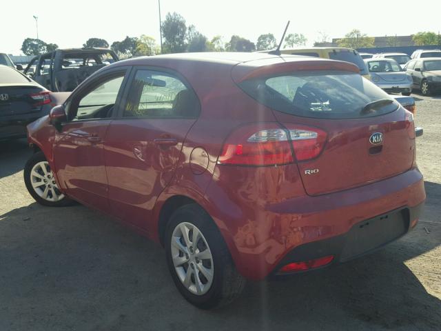 KNADM5A3XF6509799 - 2015 KIA RIO LX Կարմիր լուսանկար 3