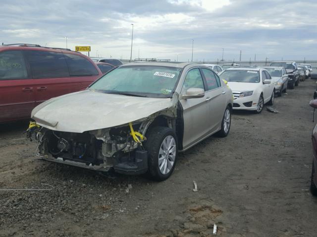 1HGCR2F8XDA269717 - 2013 HONDA ACCORD EXL GOLD photo 2