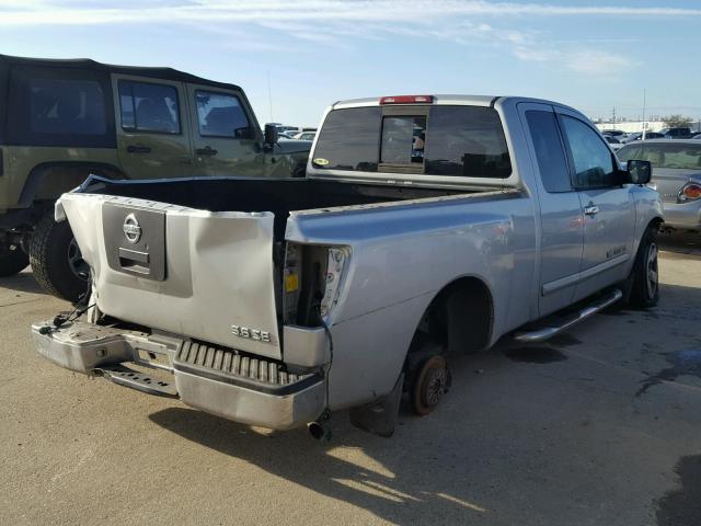 1N6BA06A36N572257 - 2006 NISSAN TITAN XE SILVER photo 4