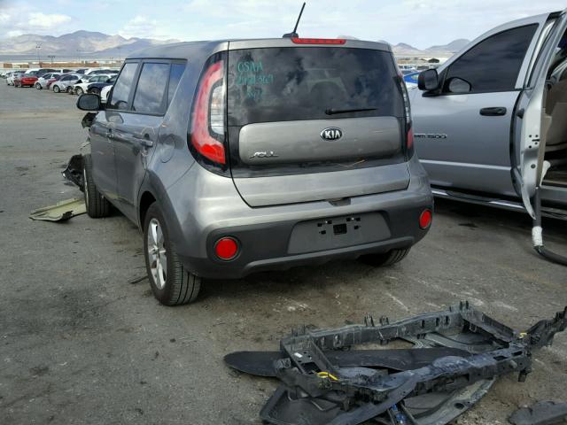 KNDJN2A20H7484174 - 2017 KIA SOUL GRAY photo 3