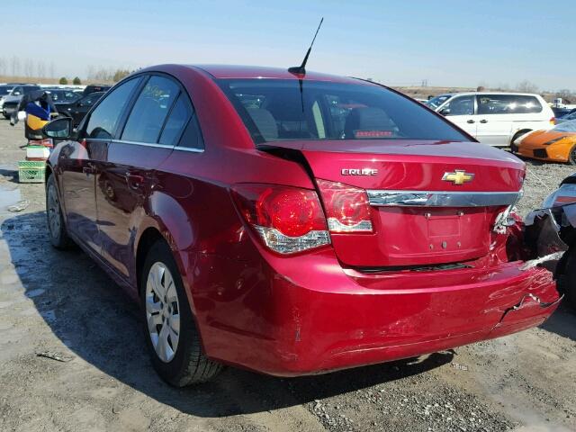 1G1PC5SB8D7256054 - 2013 CHEVROLET CRUZE LT RED photo 3