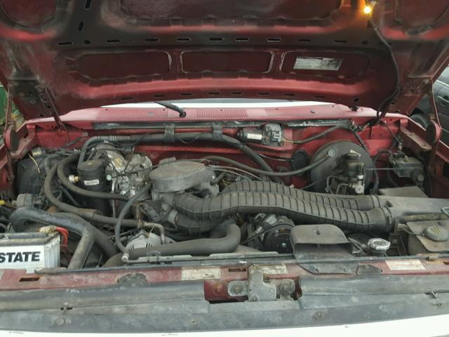 1FTEX14HXSKB87701 - 1995 FORD F150 BURGUNDY photo 7