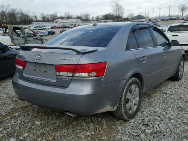 5NPET46F38H305863 - 2008 HYUNDAI SONATA GLS GRAY photo 4