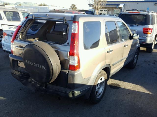 JHLRD68596C008235 - 2006 HONDA CR-V LX GOLD photo 4