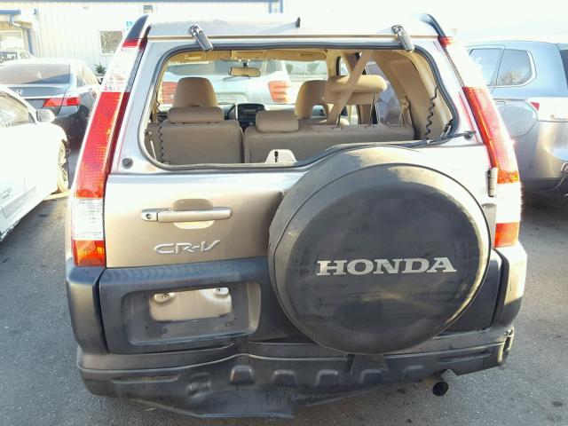 JHLRD68596C008235 - 2006 HONDA CR-V LX GOLD photo 9